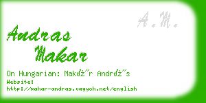 andras makar business card